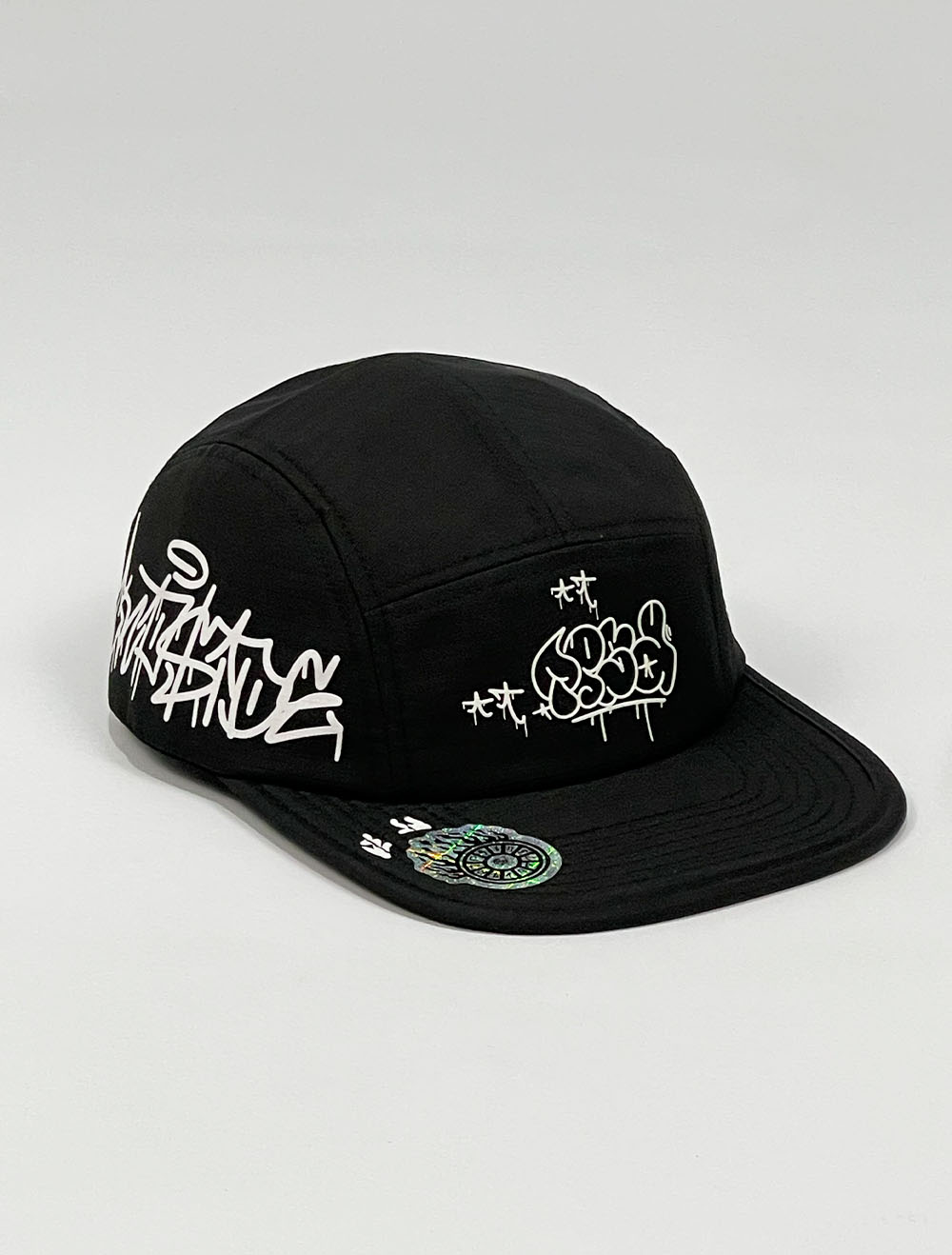 Boné 5 Five Panel Trip Side Tag Most Lateral - Preto - Aba Flexível