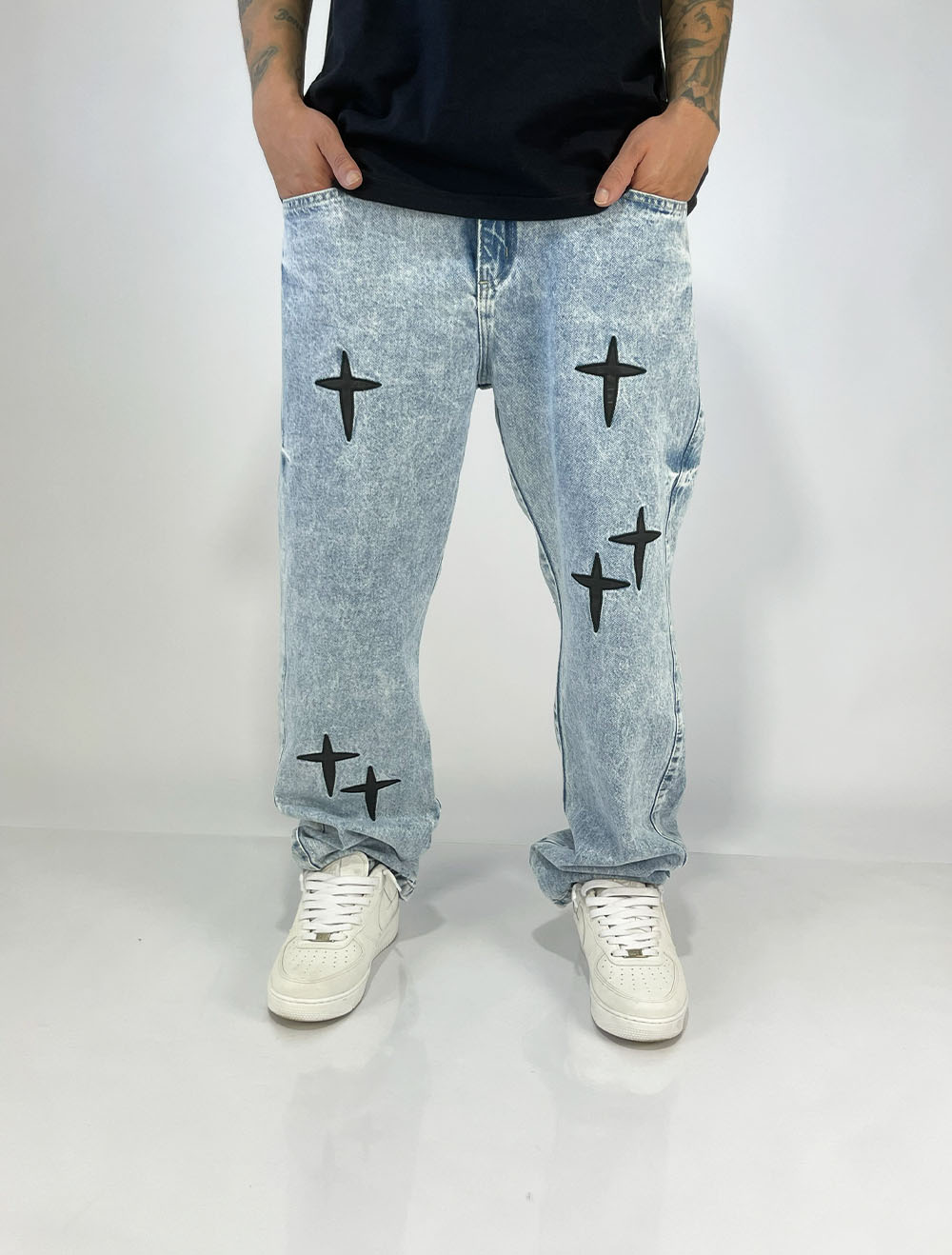 Calça Jeans Baggy Denim Co Cruz Standart - Azul Claro