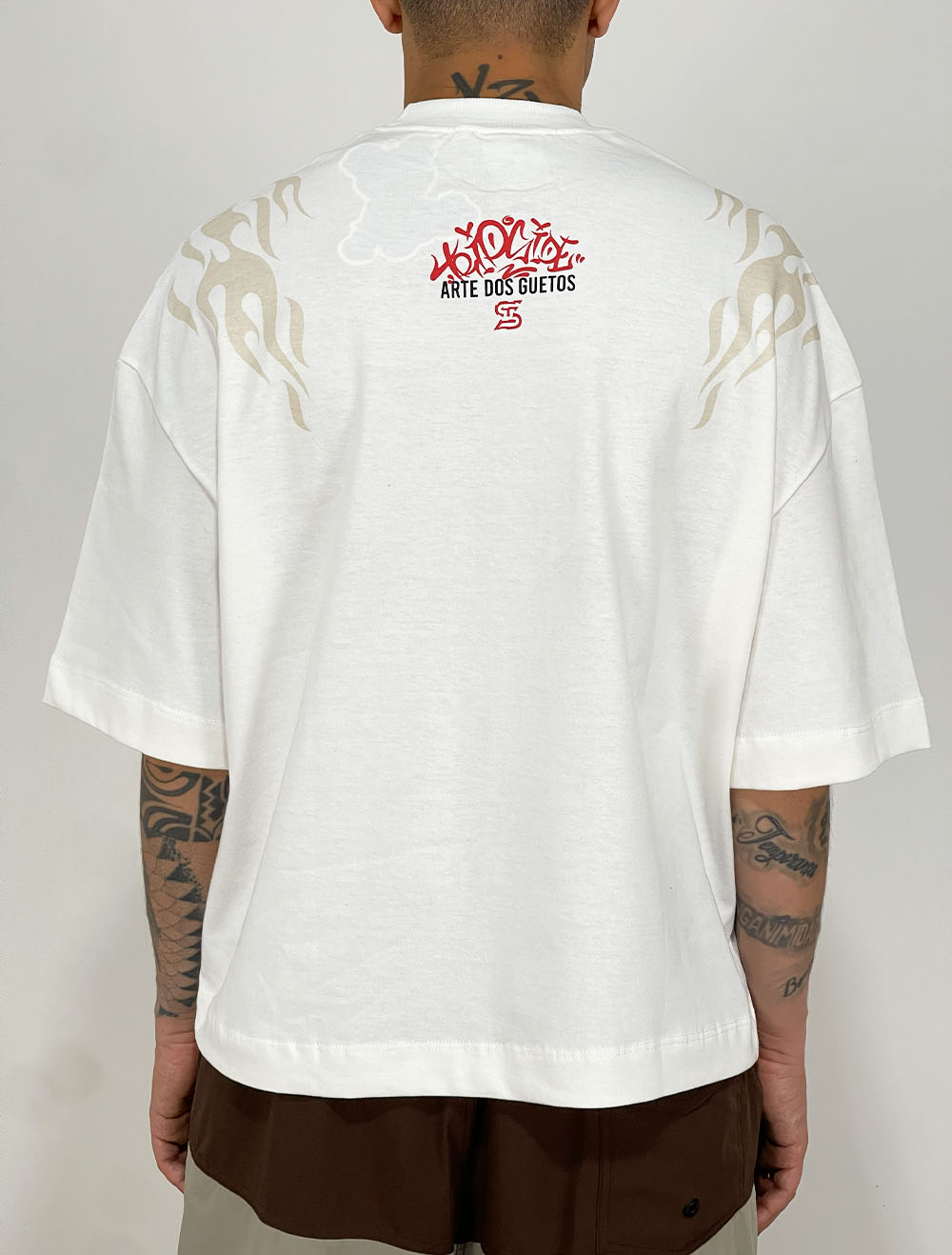 Camiseta Boxy Trip Side Tag Code - Off White