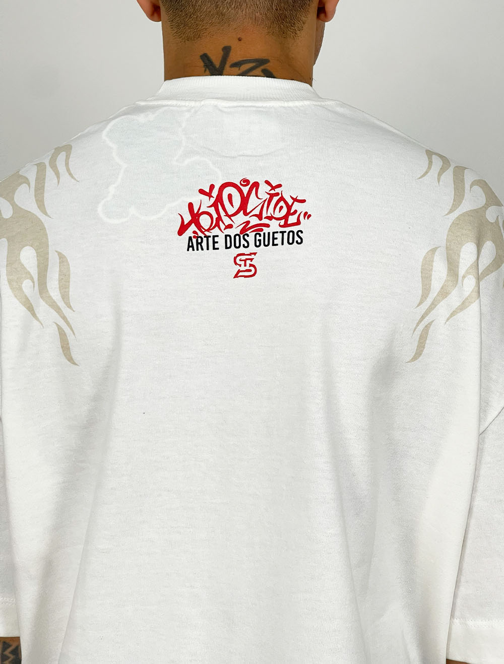 Camiseta Boxy Trip Side Tag Code - Off White