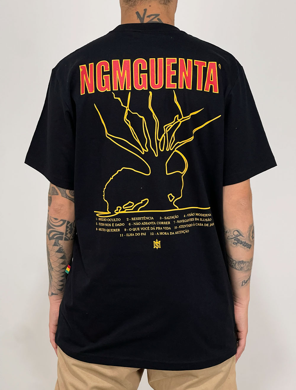Camiseta Chronic/Mato Seco Reggae Raiz - Preta