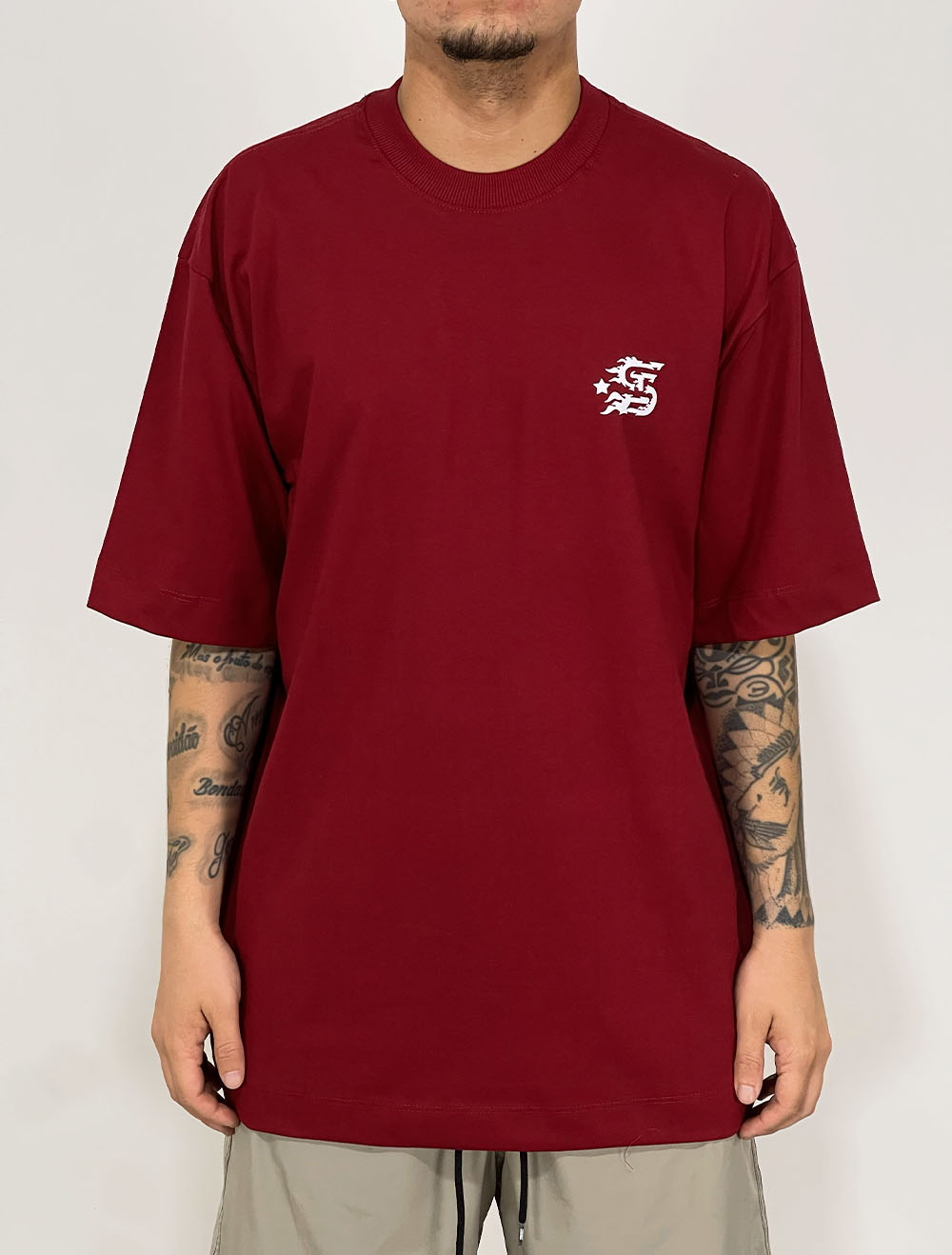 Camiseta Oversized Trip Side Metal Spike Ball - Vinho