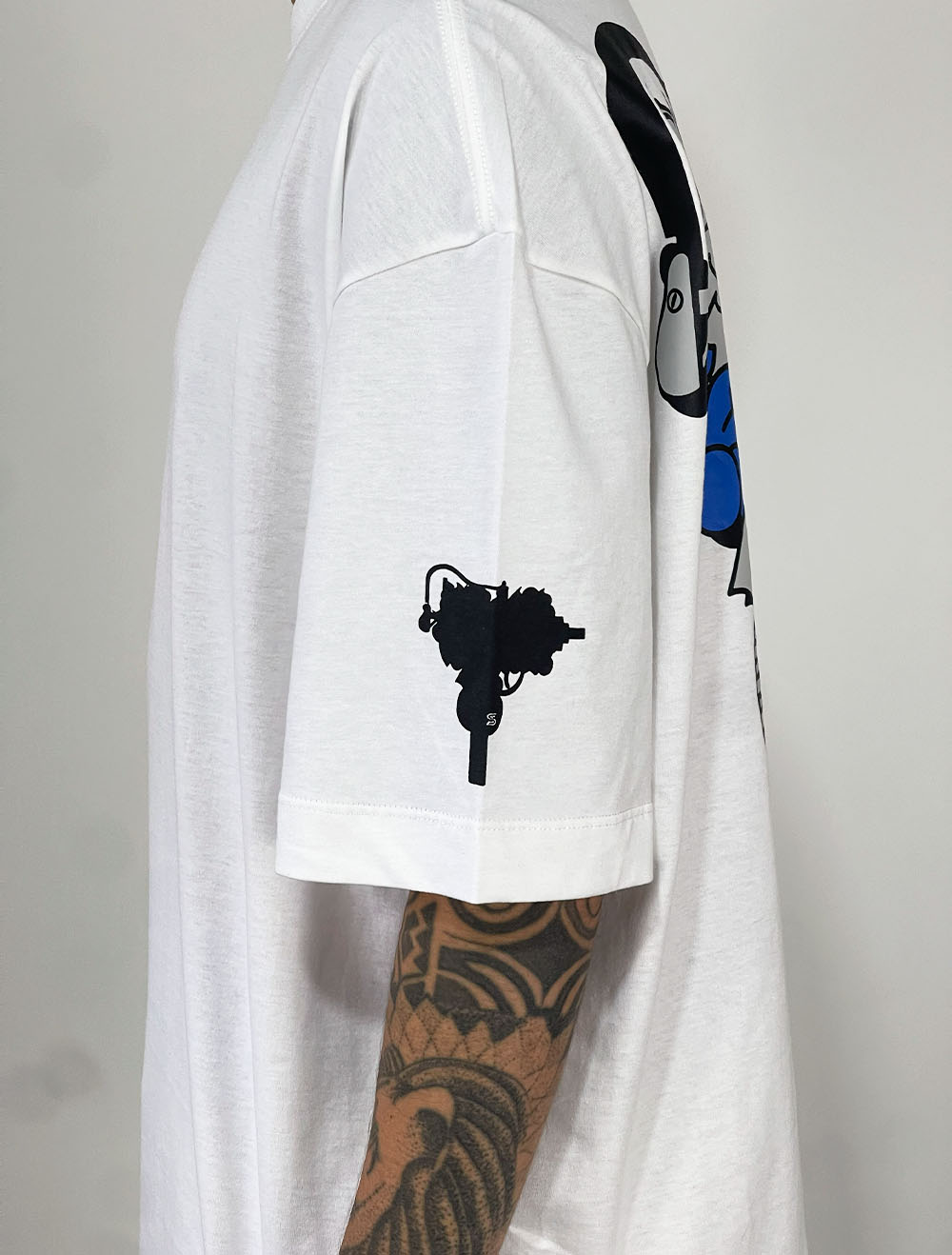 Camiseta Oversized Trip Side Uzi Multi Name - Off White