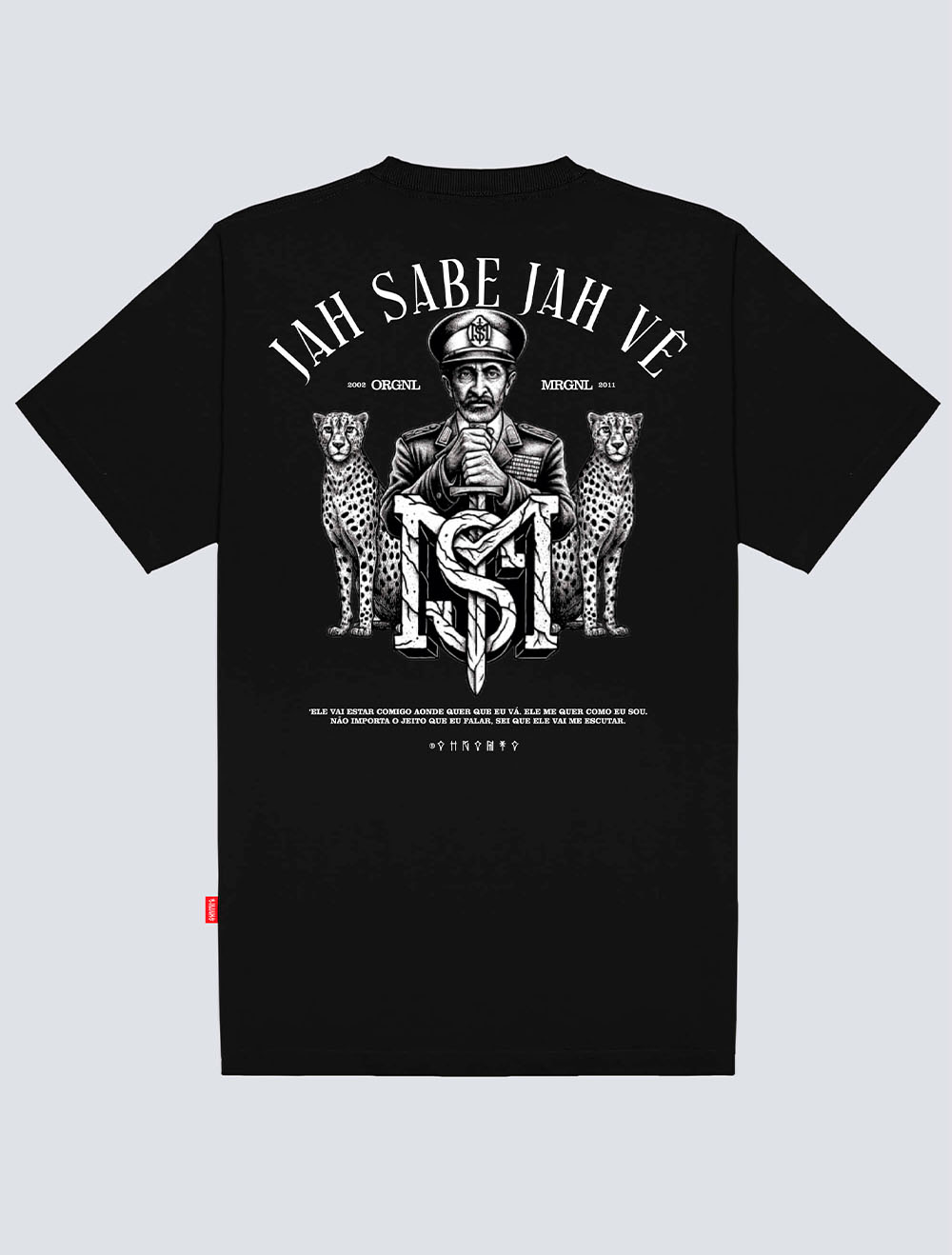 Camiseta Plus Size Chronic/Mato Seco Jah Sabe, Jah Vê Logo Front