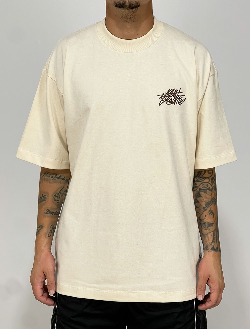 BALDMAN☯️ Camiseta Oversized Premium Chronic Scribble Yin Yang - Preta