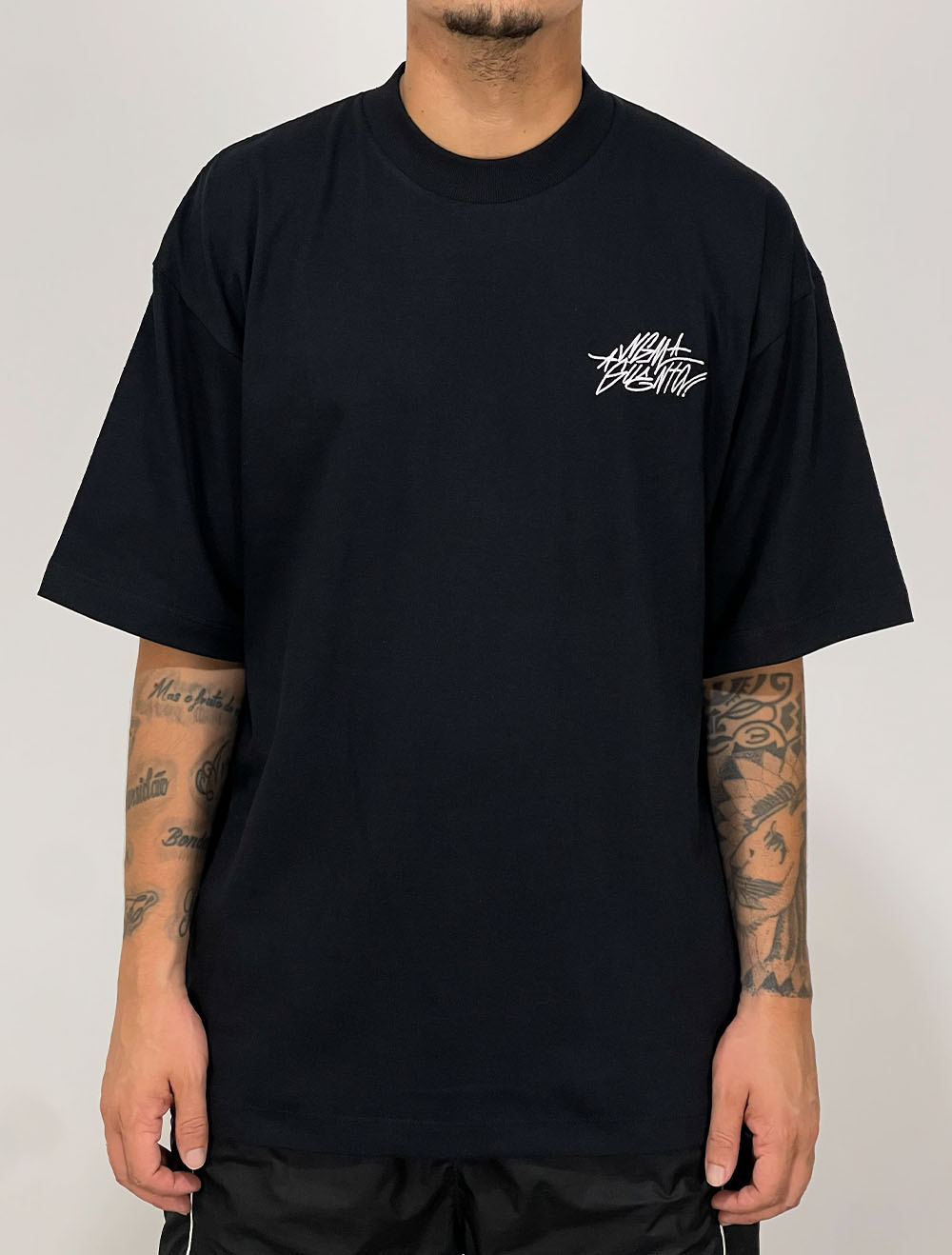 BALDMAN☯️ Camiseta Oversized Premium Chronic Scribble Yin Yang - Preta