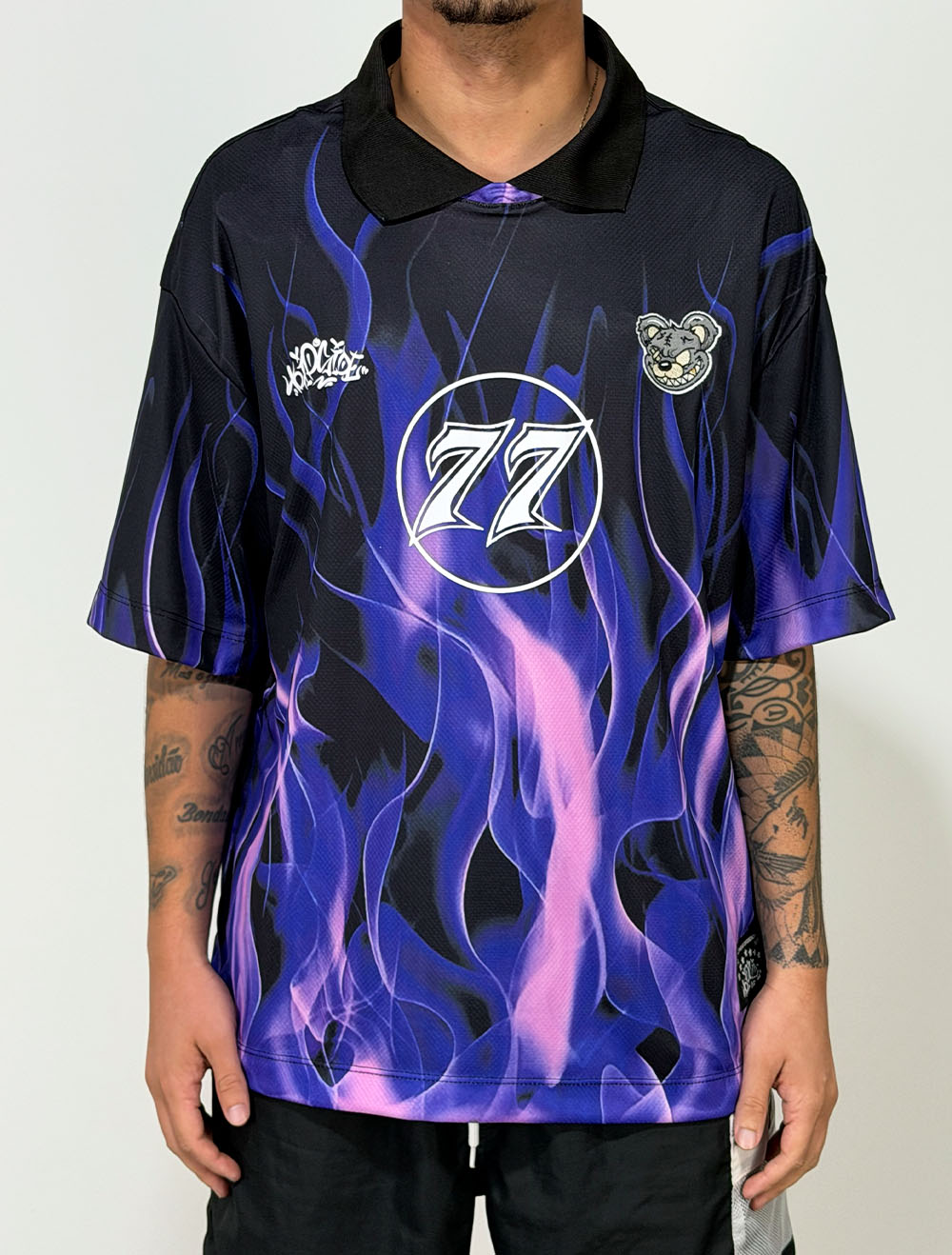 Camiseta De Time Oversized Trip Side Live Fire - Preta