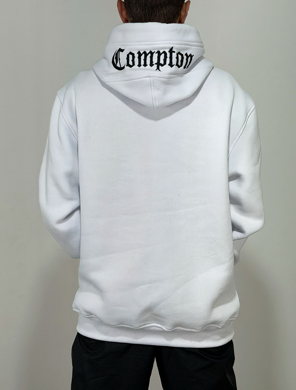 Blusa Moletom Compton Hoodie Basic - Branco