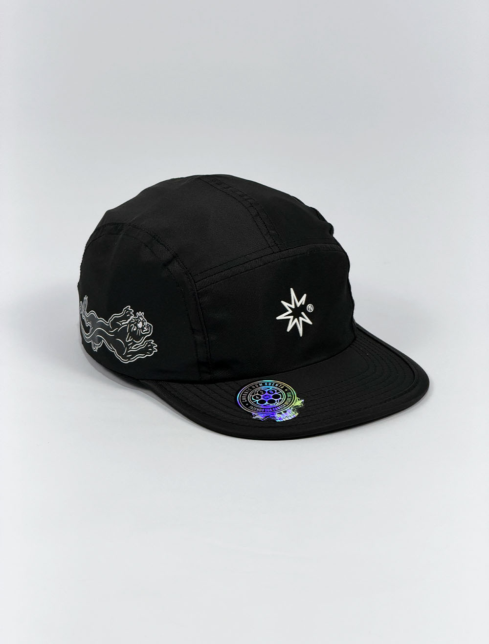 Boné 5 Five Panel Chronic Pantera x Tigre PB - Preto - Aba Flexível