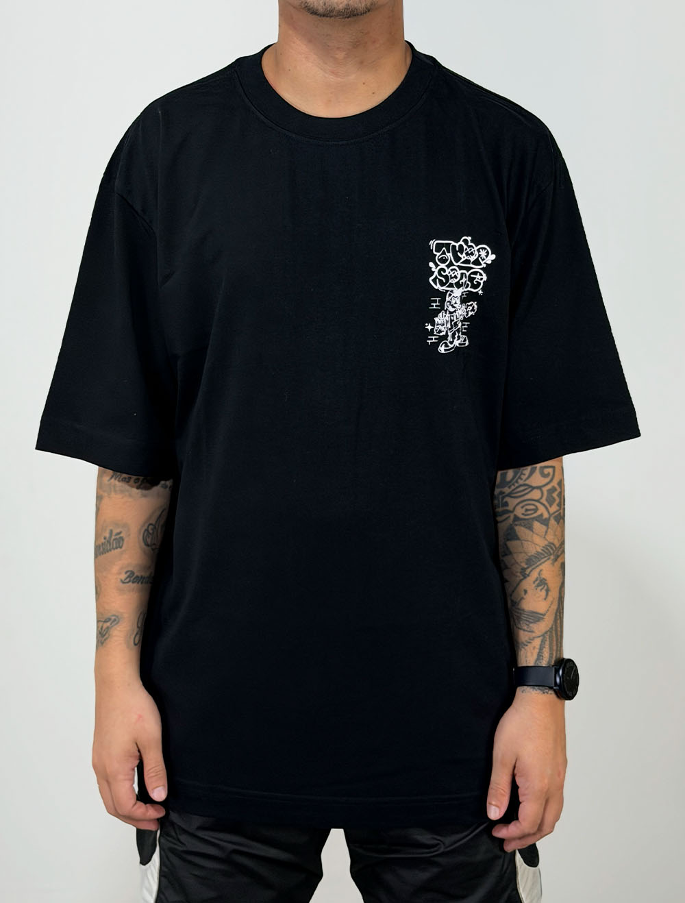 Camiseta Oversized Trip Side Breaking Rules - Preta