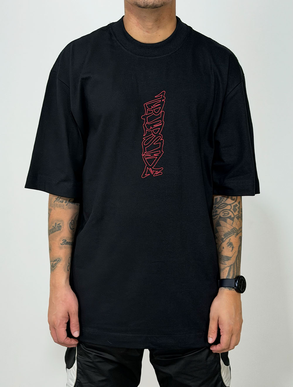 Camiseta Oversized Trip Side Ninja - Preta