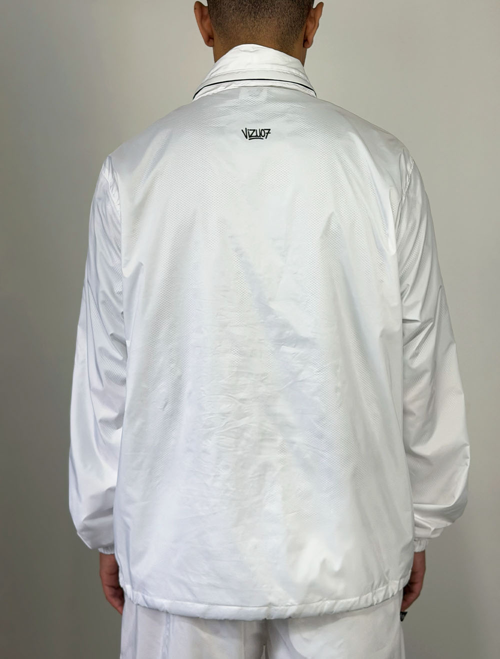 Jaqueta Corta Vento Vizu07 Anorak Line Logo New - Branca