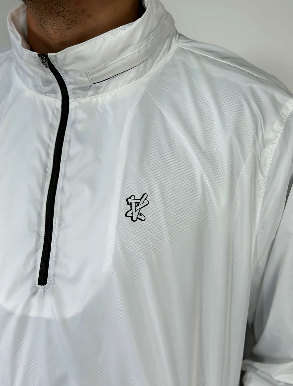 Jaqueta Corta Vento Vizu07 Anorak Line Logo New - Branca