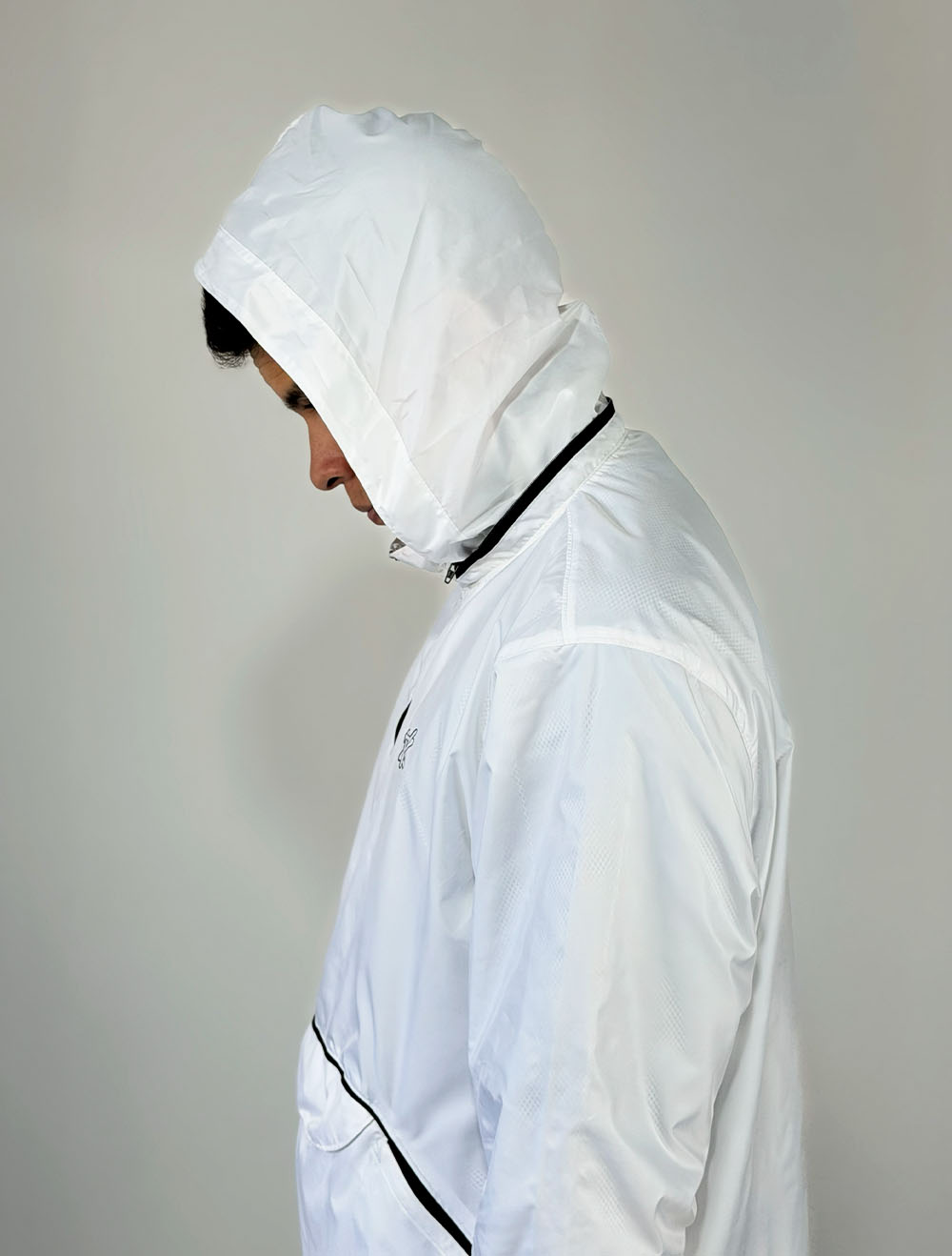 ウェア tomo Jaqueta Corta Vento Vizu07 Anorak Line Logo New - Branca