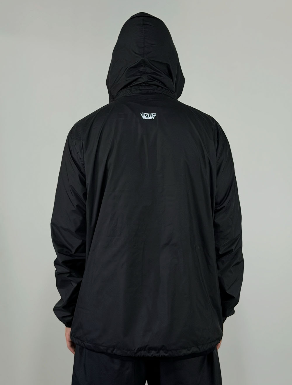 Jaqueta Corta Vento Vizu07 Anorak Line Logo New - Preta