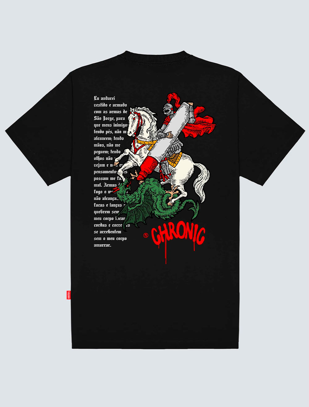 Camiseta Plus Size Chronic São Jorge Oração Update