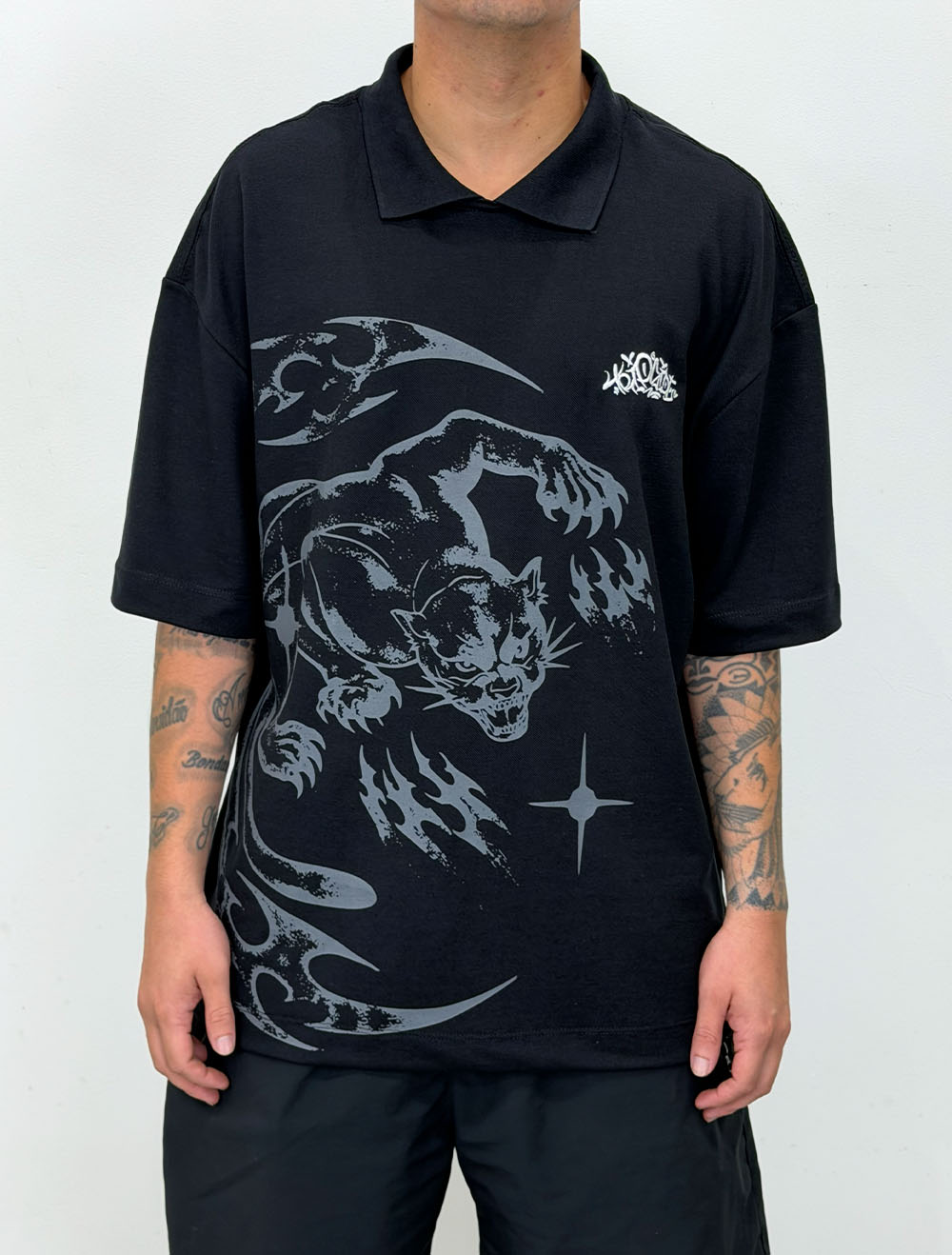 Camiseta Oversized Premium Trip Side Recorte Bear - Off White