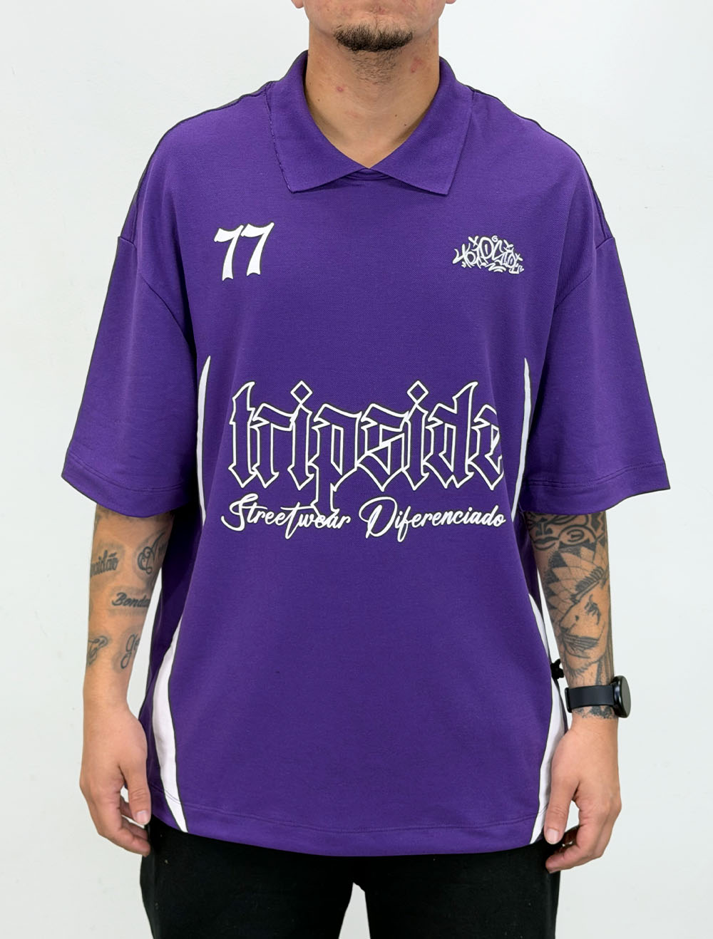 トップス EGO TRIPPING POLOPRO (PURPLE) Polo Oversized Trip Side Tag Dalek Logo - Vermelho