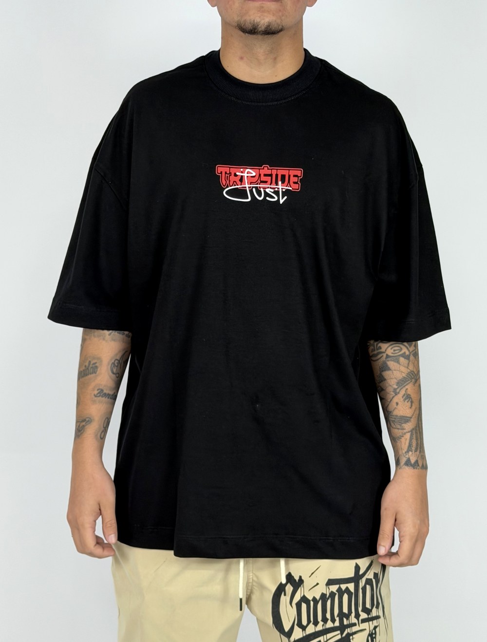 Camiseta Oversized Trip Side/Impacto/Just Dragão Imperial - Preta